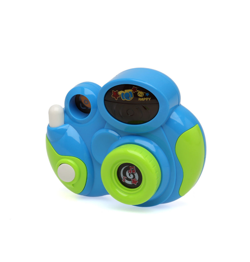 Fotocamera blu giocattolo