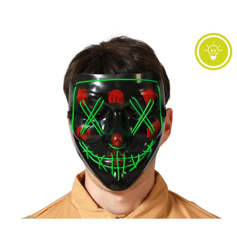 Maschera Halloween luce verde